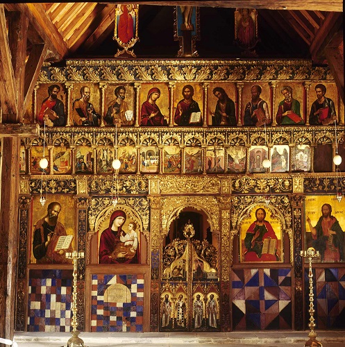 Pelendri, chapel of Panagia Katholiki, iconostases.